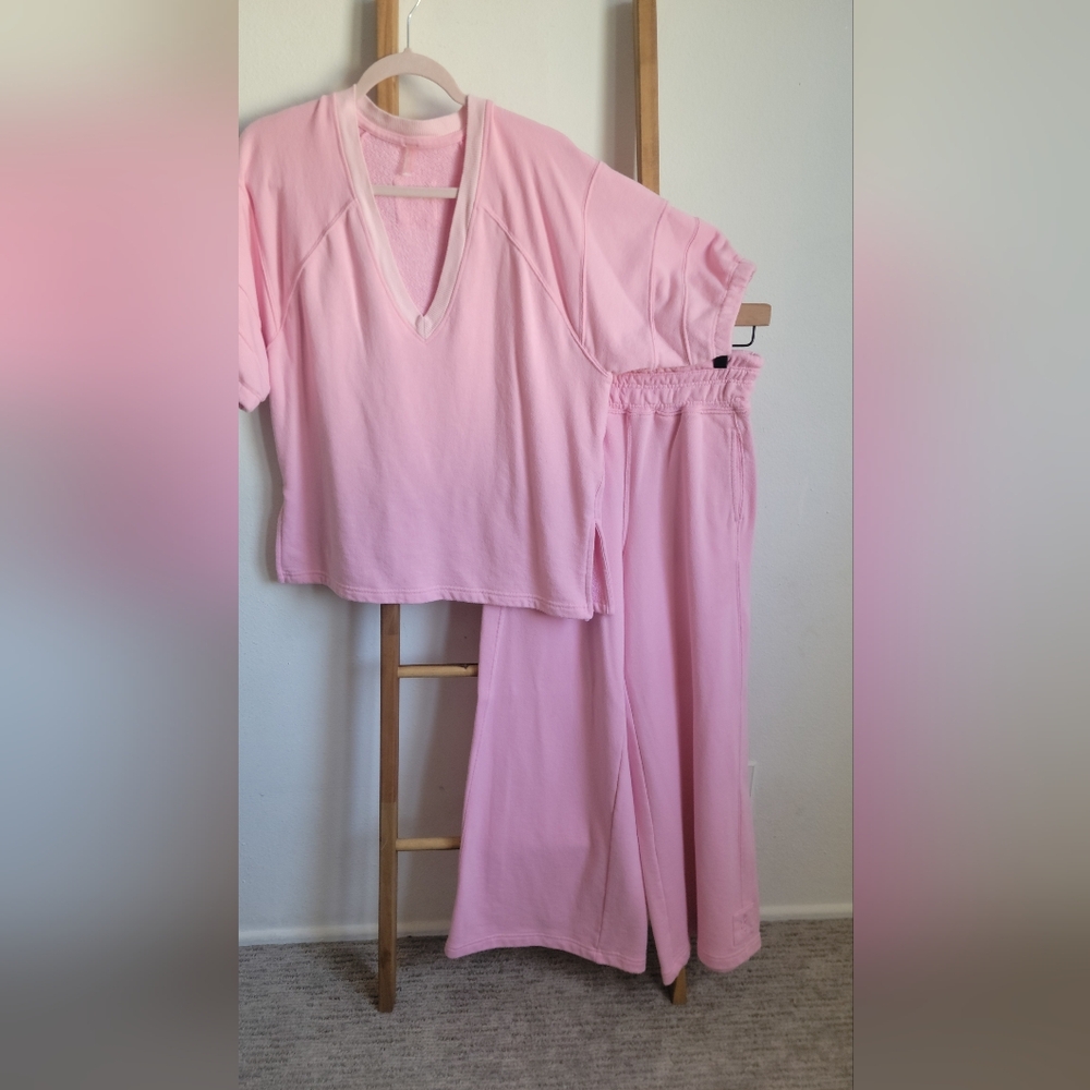 FP Movement by Free People Pink Wide Leg Lounge Set